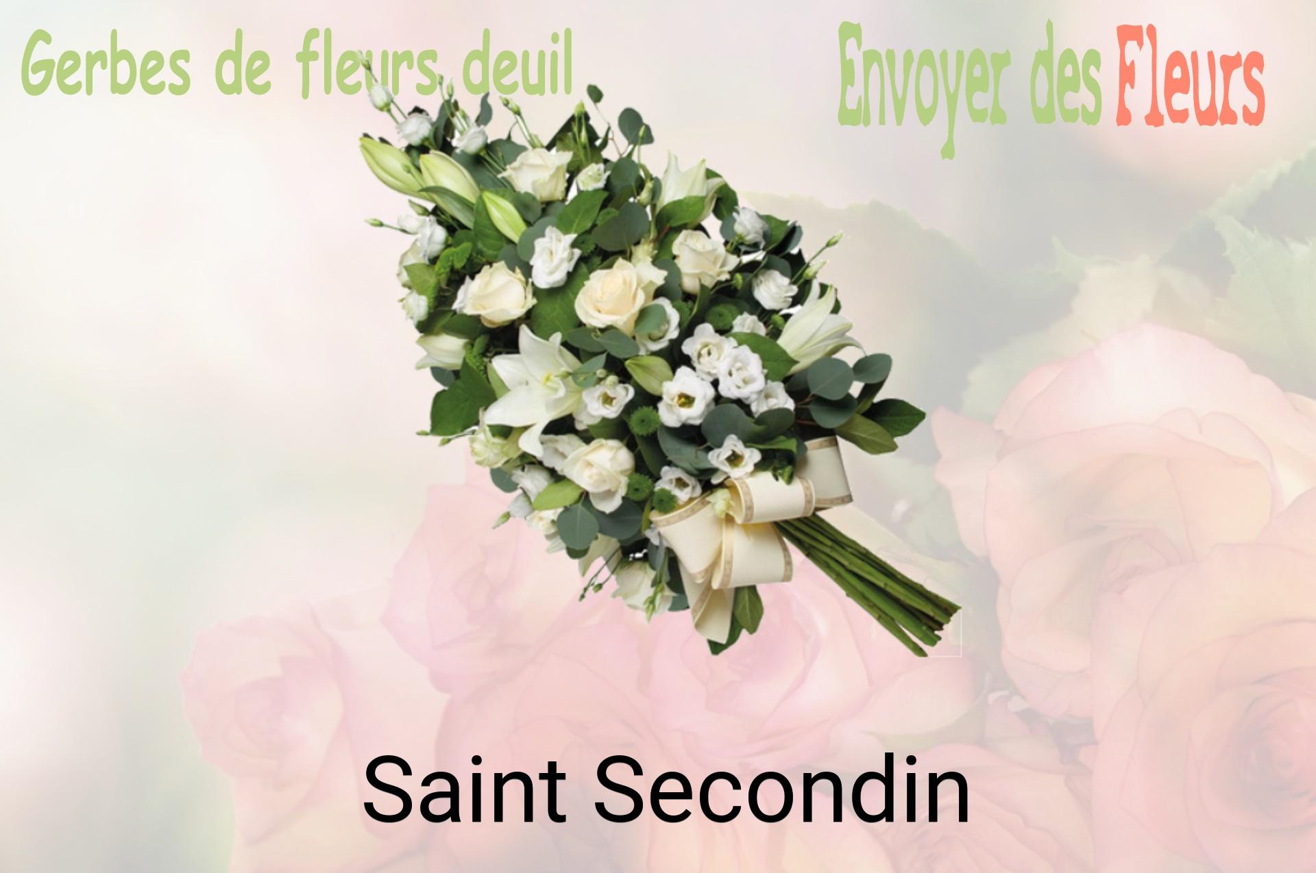 Gerbe de fleurs de deuil livrée à Saint-Secondin